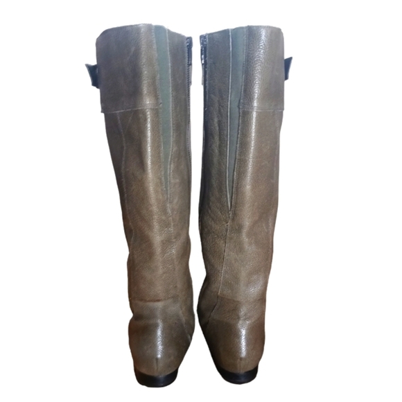 ENZO ANGIOLINI ZAYRA Tall Green Distressed Leather Riding Boots Women's size 7 M - Picture 7 of 11